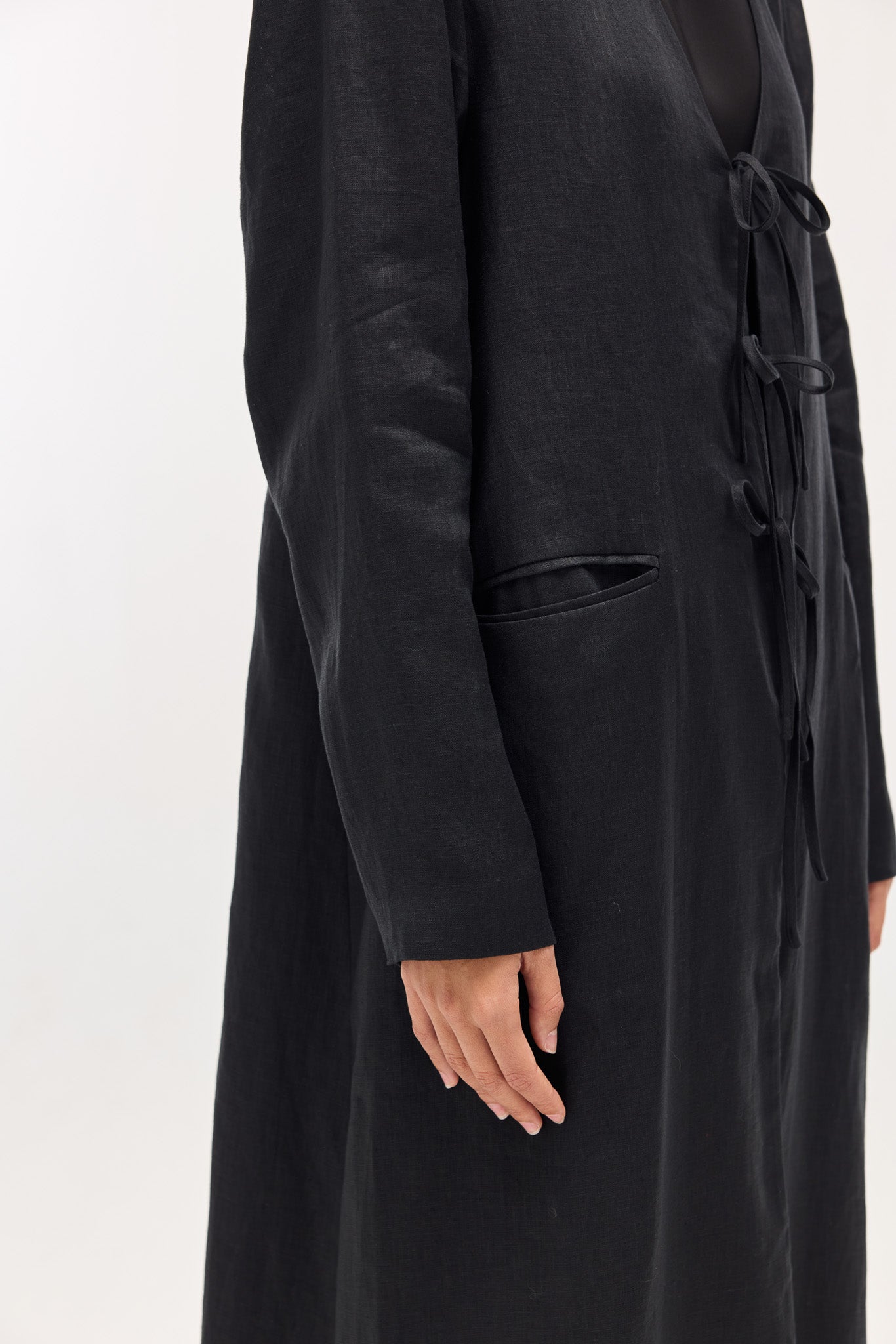 Black Linen Blazer