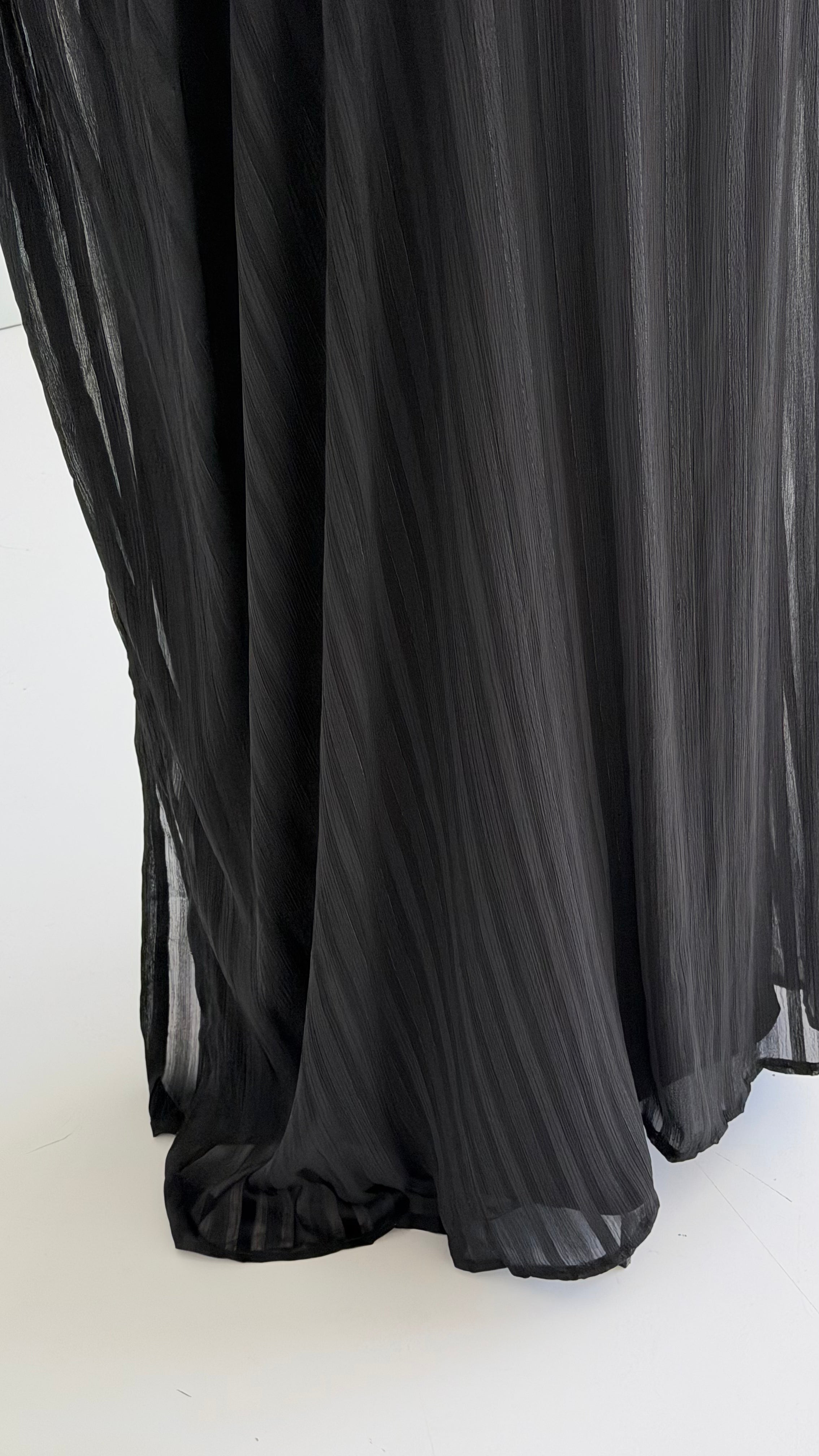 Stripe Black Wrap Abaya