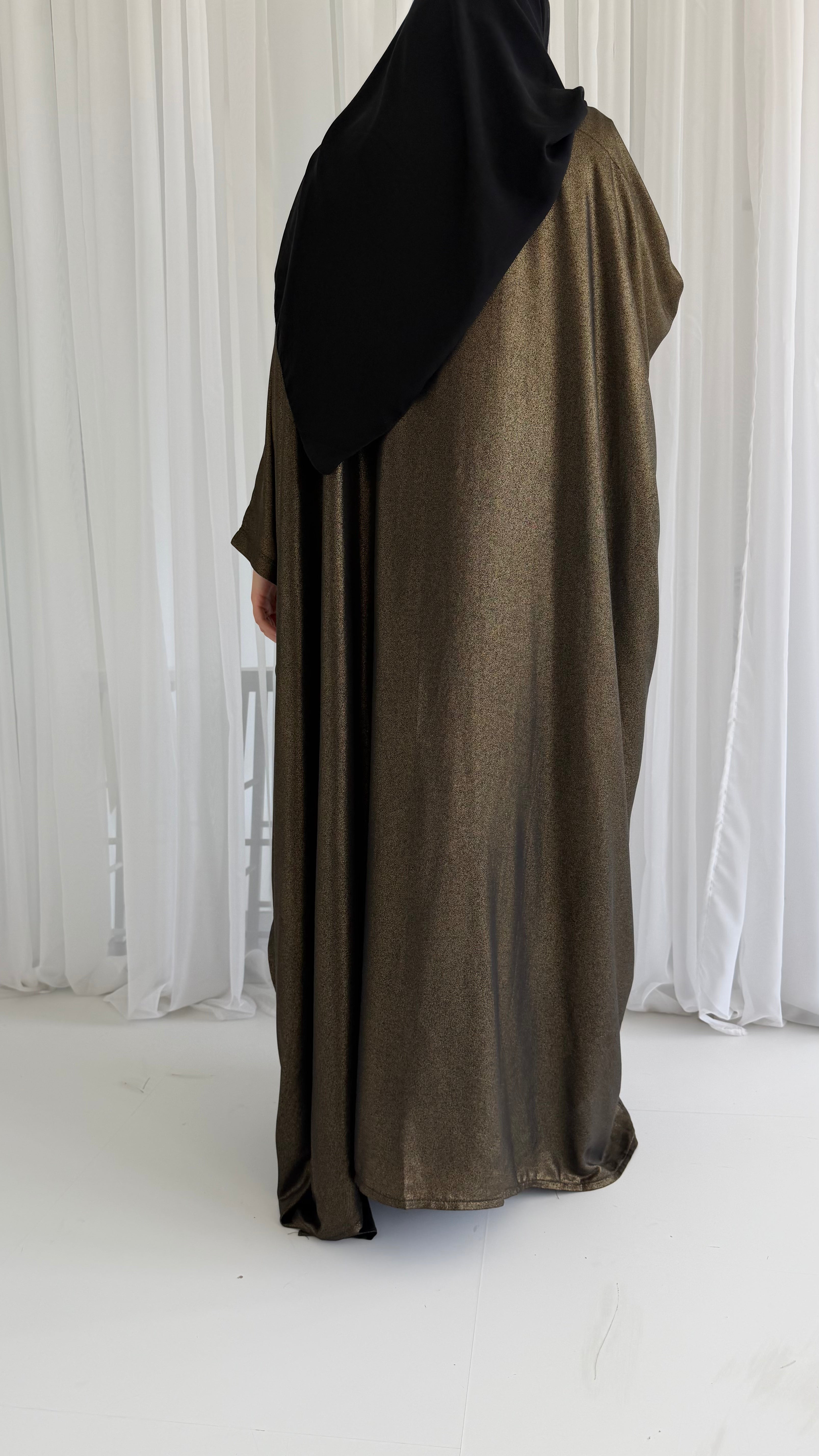 Gold Shimmer Wrap Abaya