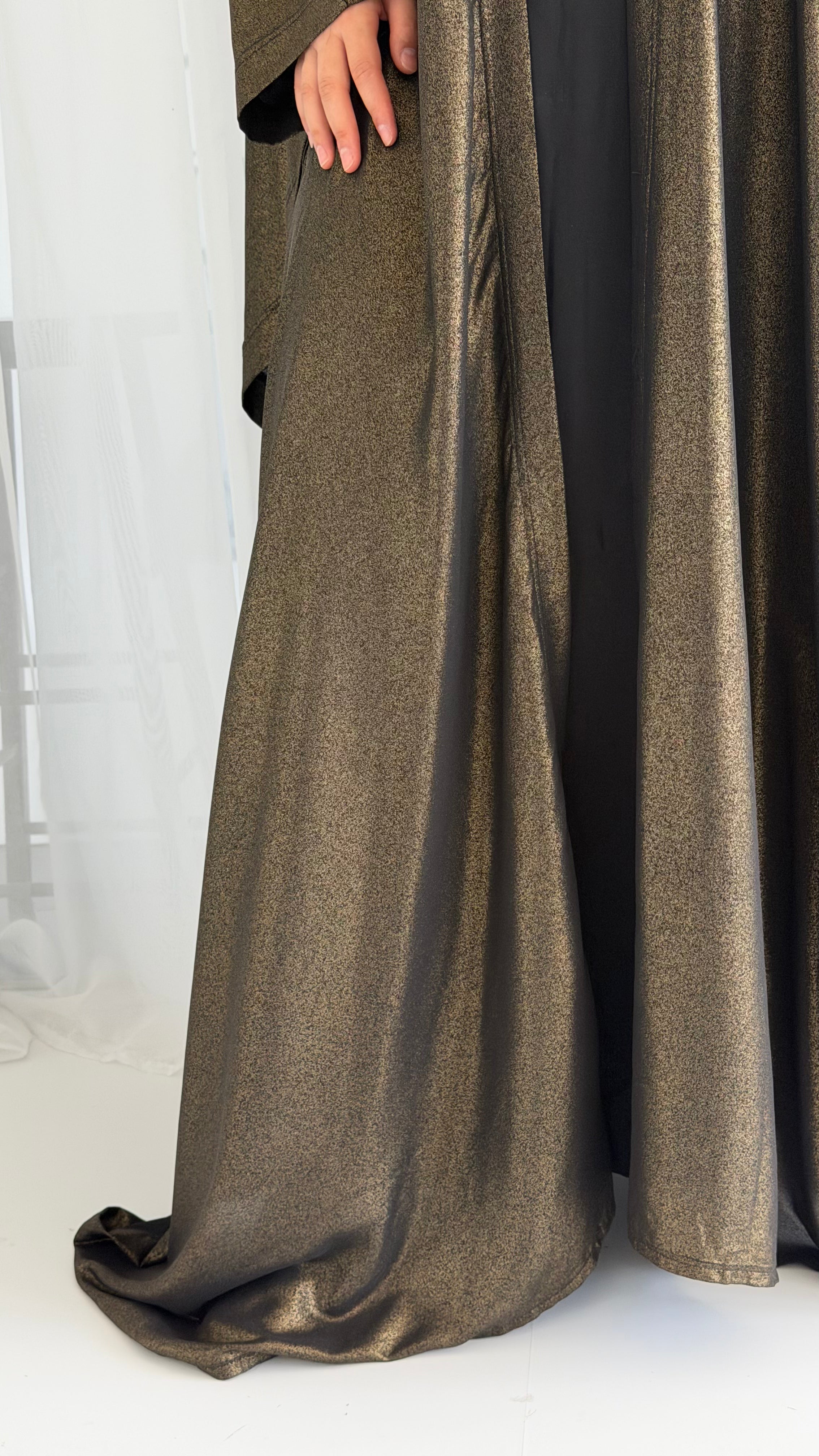 Gold Shimmer Wrap Abaya