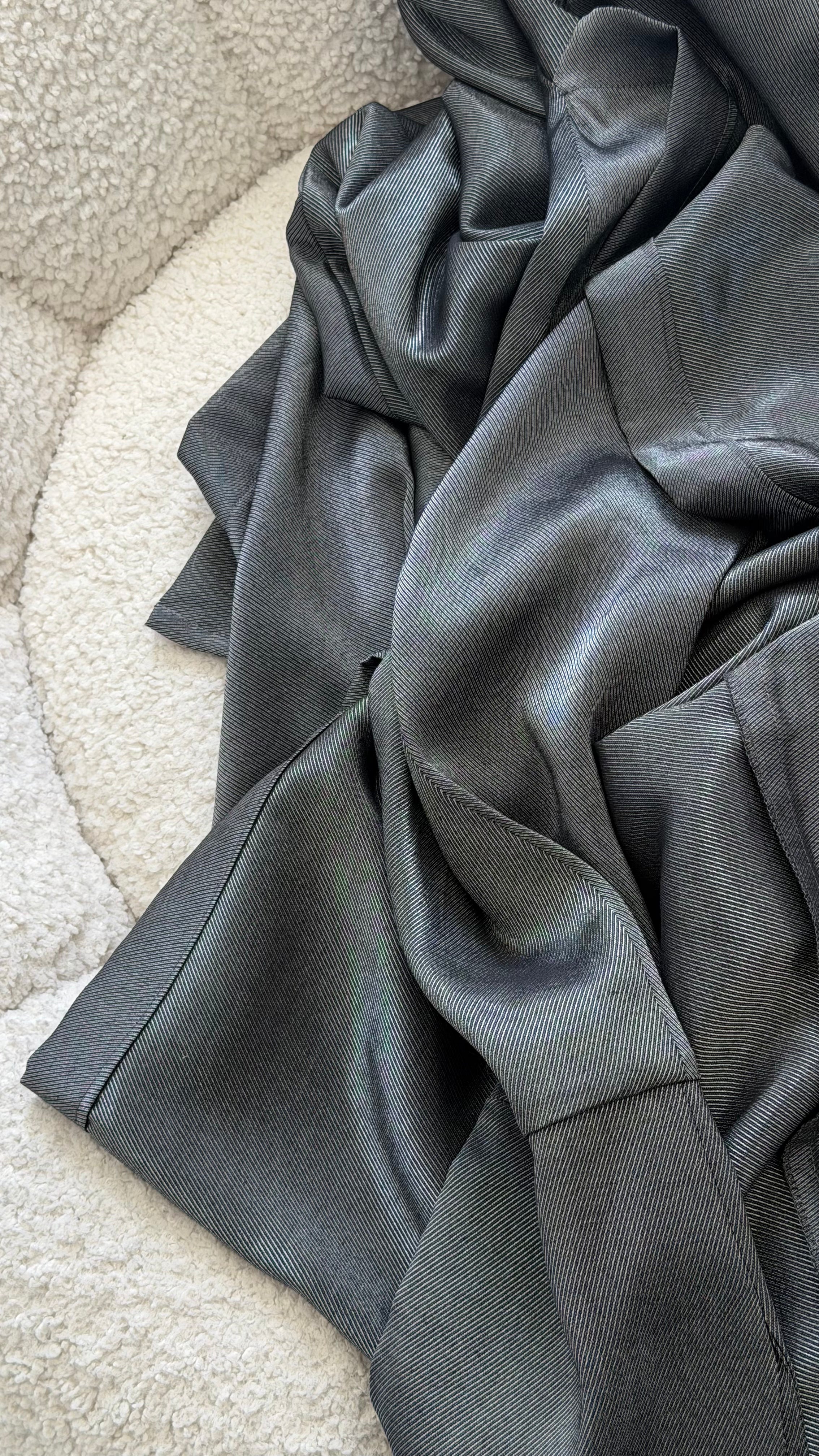 Grey Shimmer Bisht