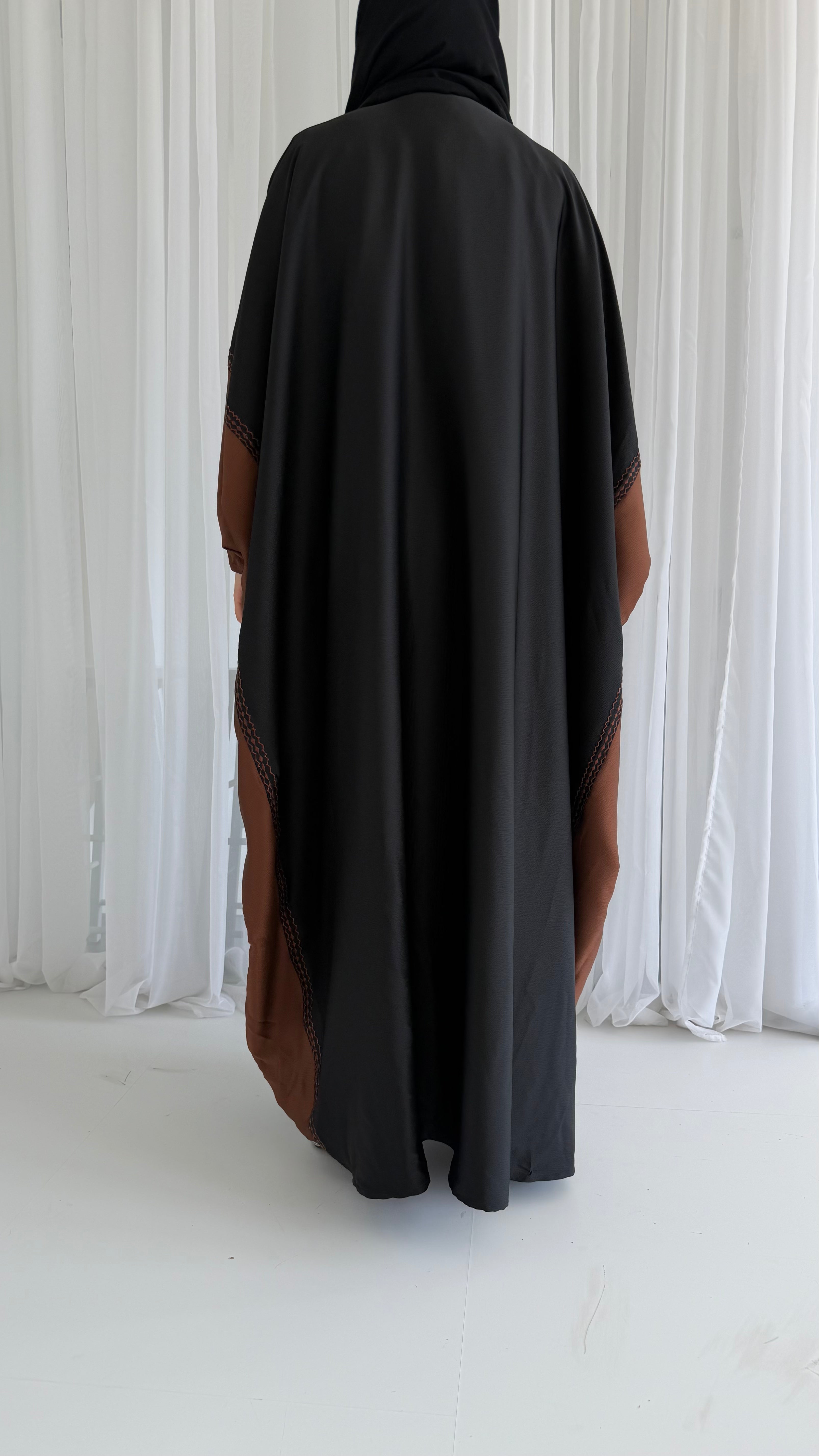 Brown/ Black Bisht Abaya
