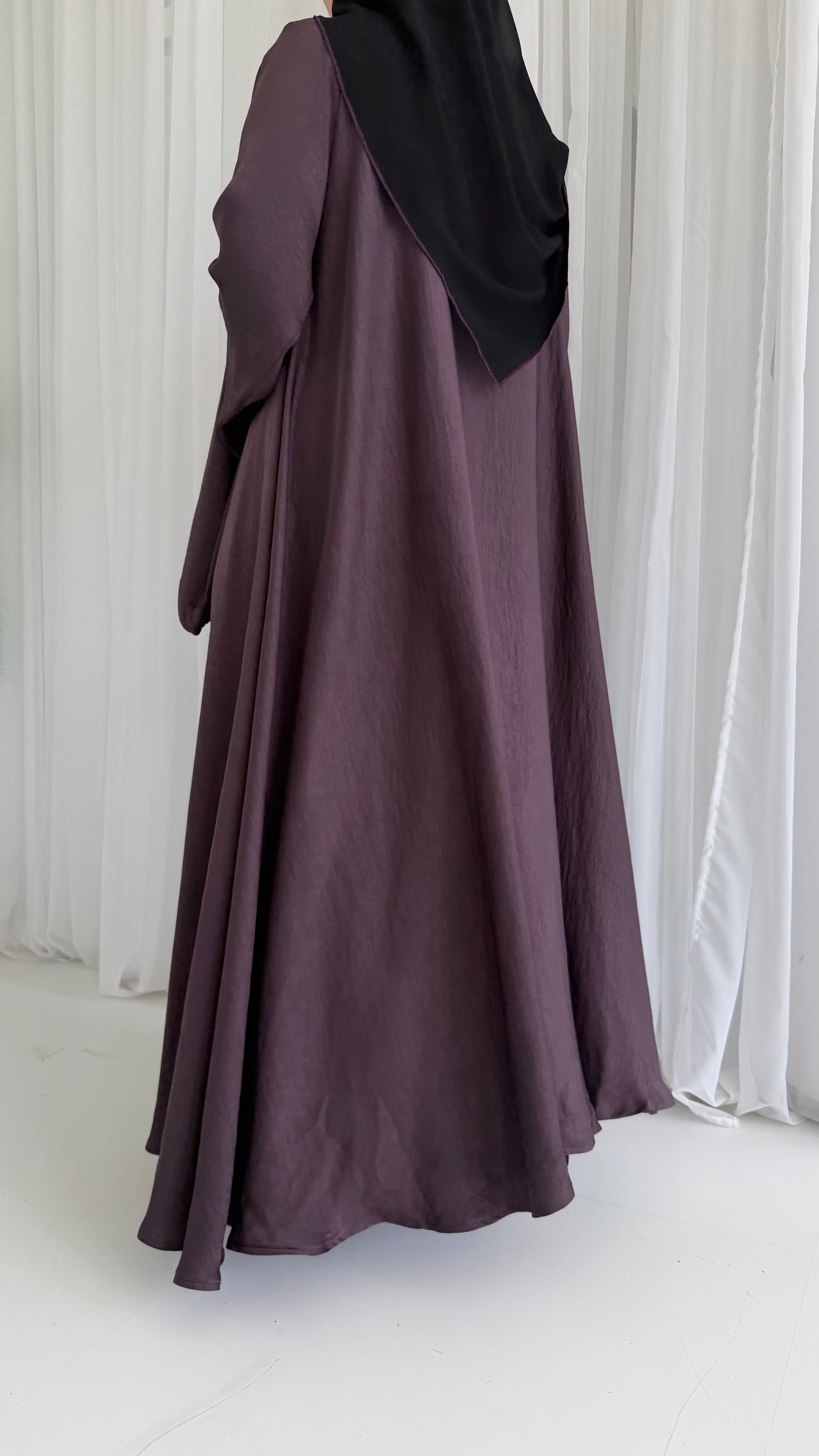 Plum Waterfall Abaya