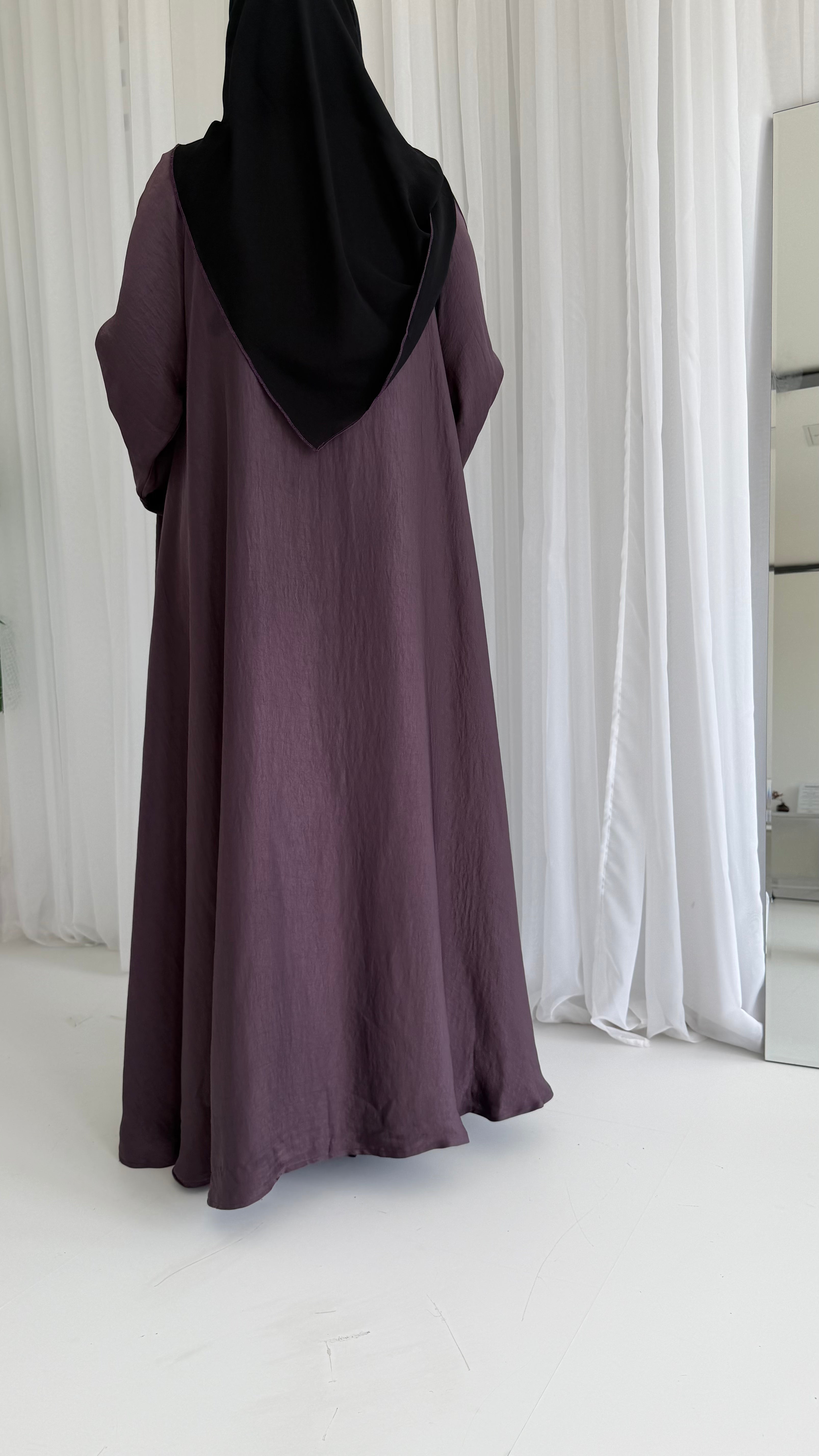 Plum Waterfall Abaya