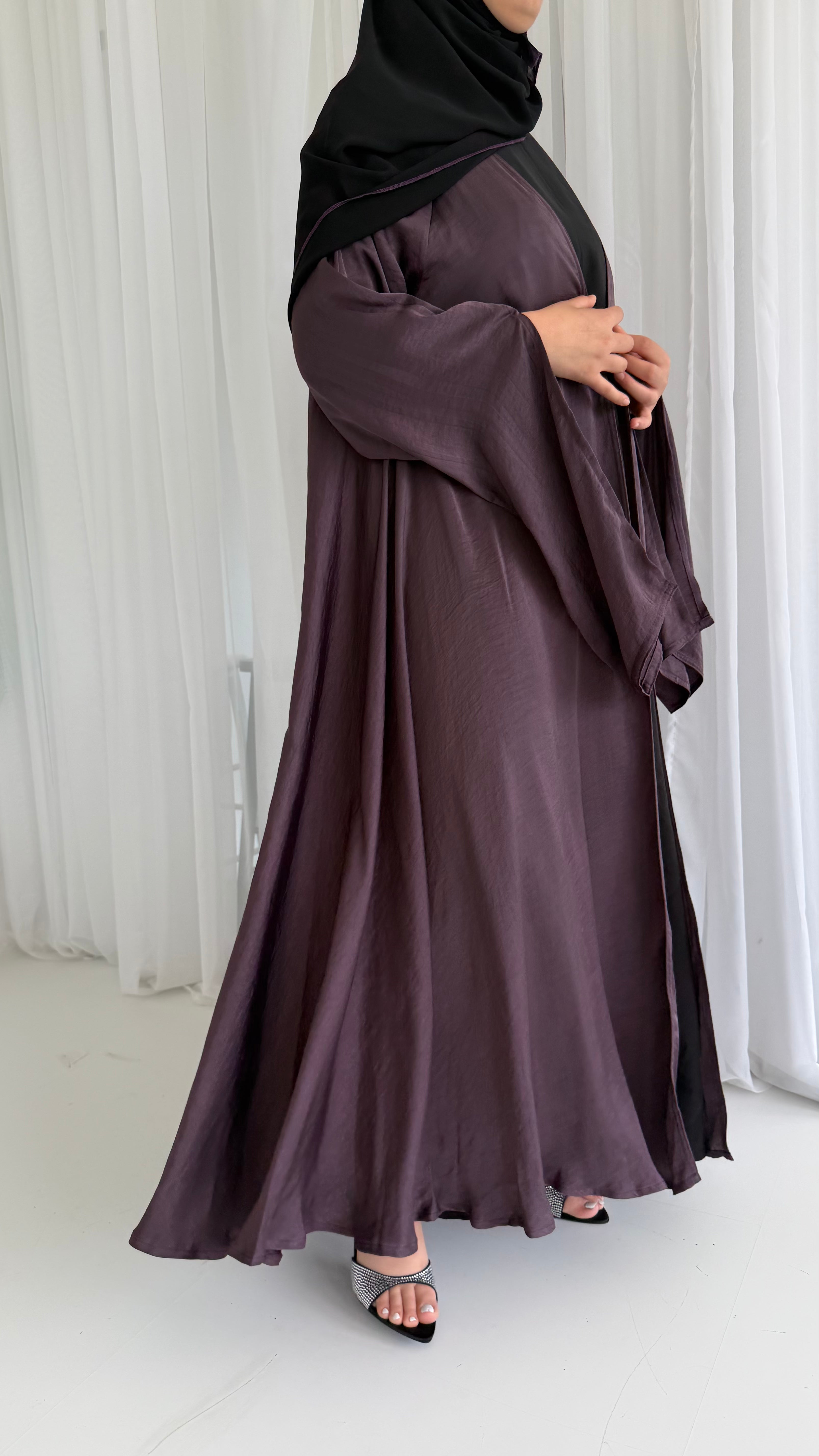 Plum Waterfall Abaya
