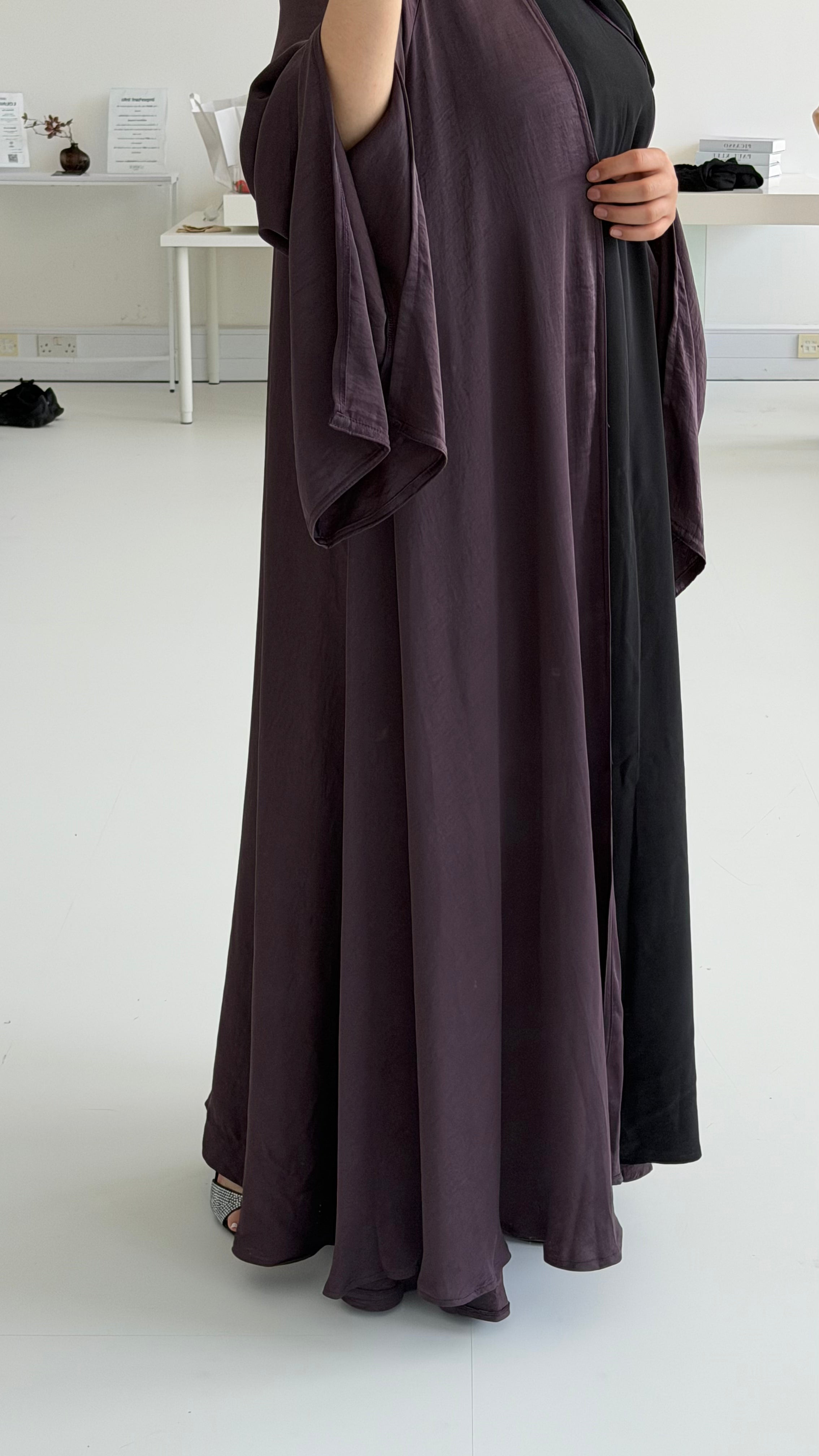 Plum Waterfall Abaya