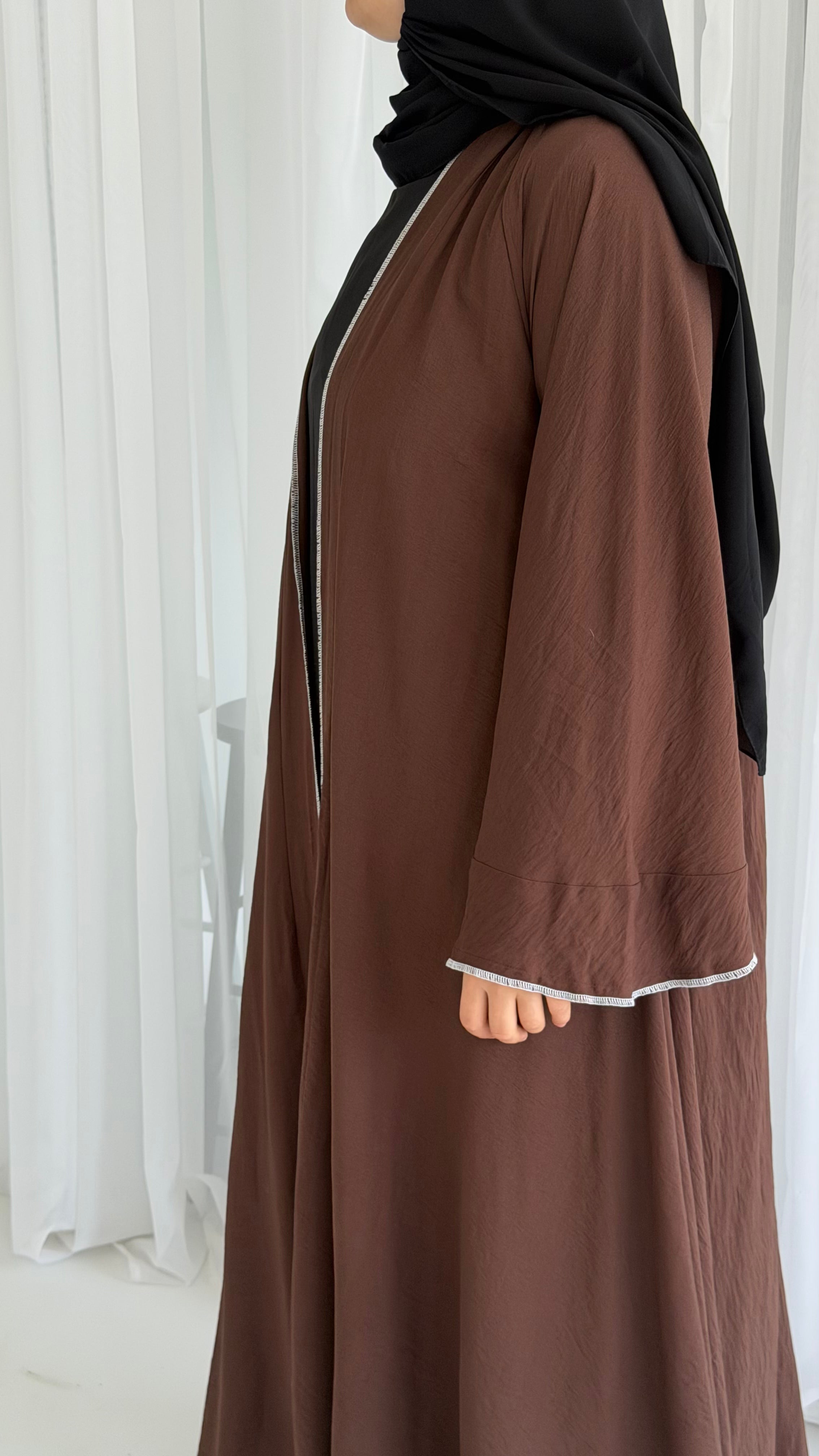 Cocoa Stitch Abaya