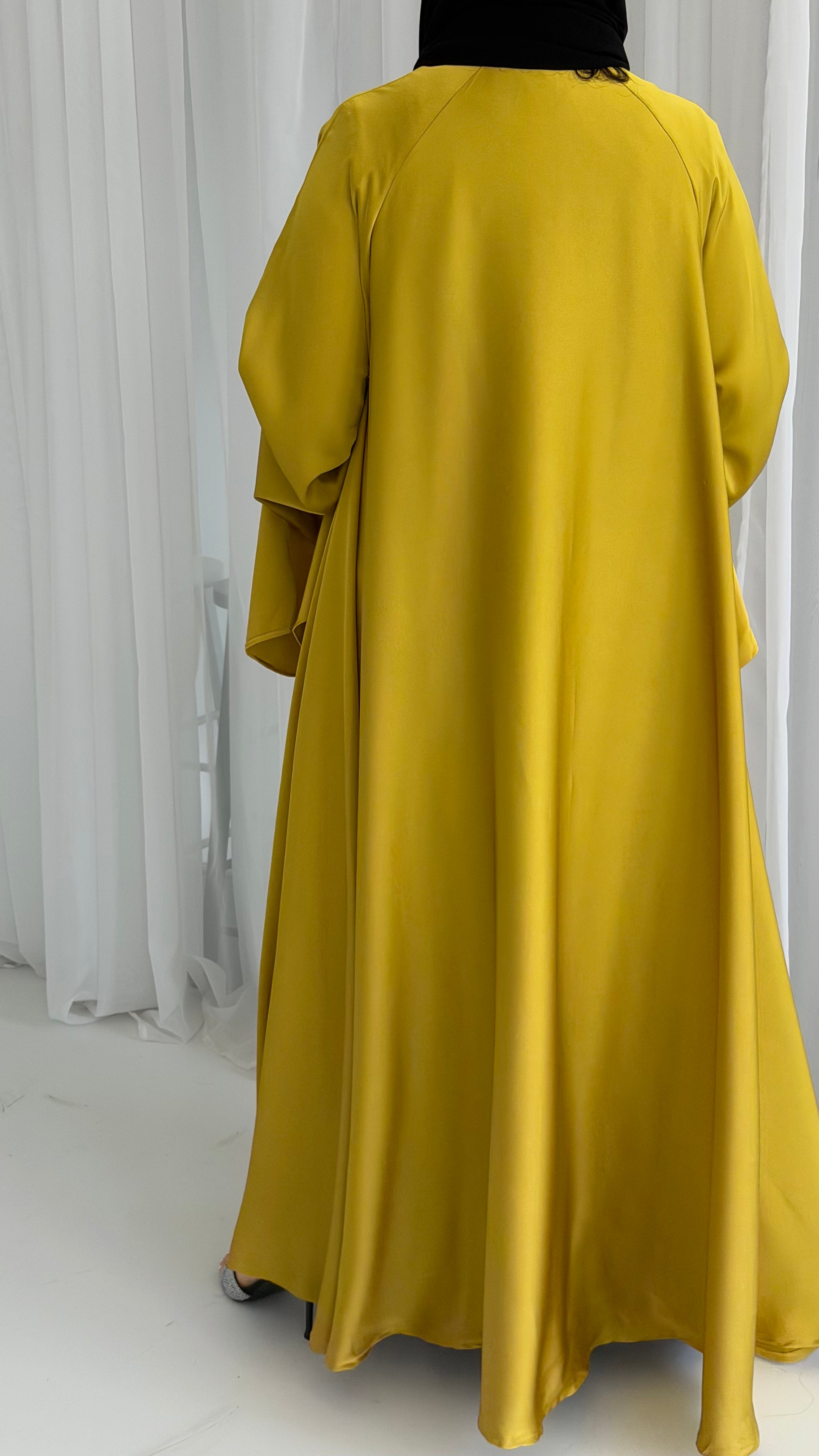 Mustard Waterfall Abaya