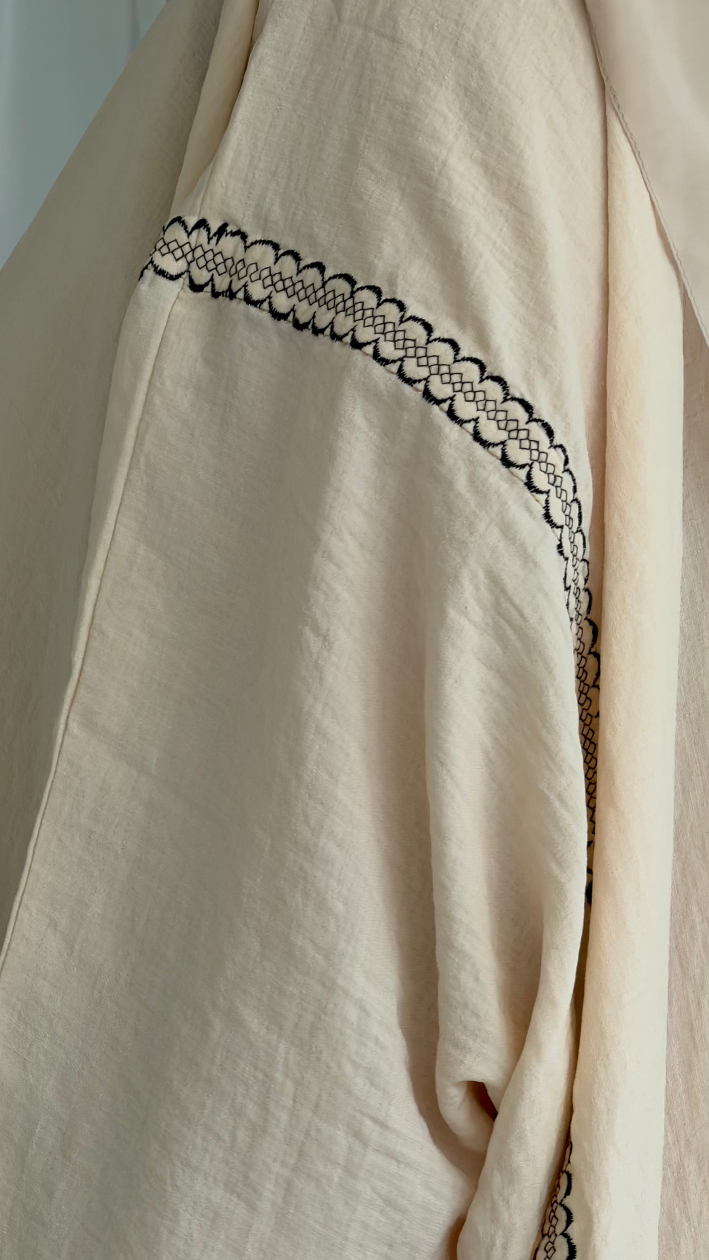 Cream Embroidery Abaya