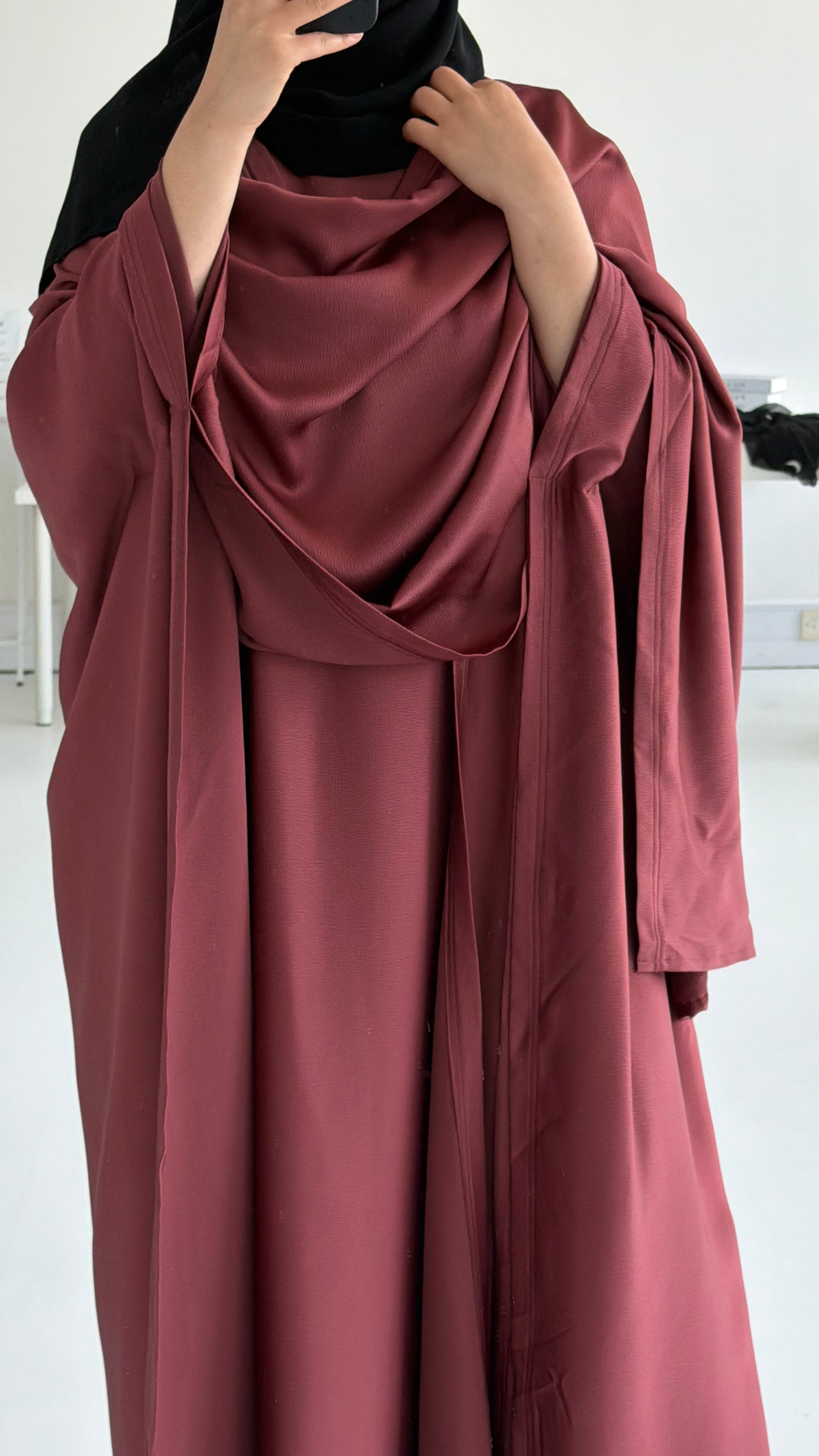 Copper Wrap Abaya