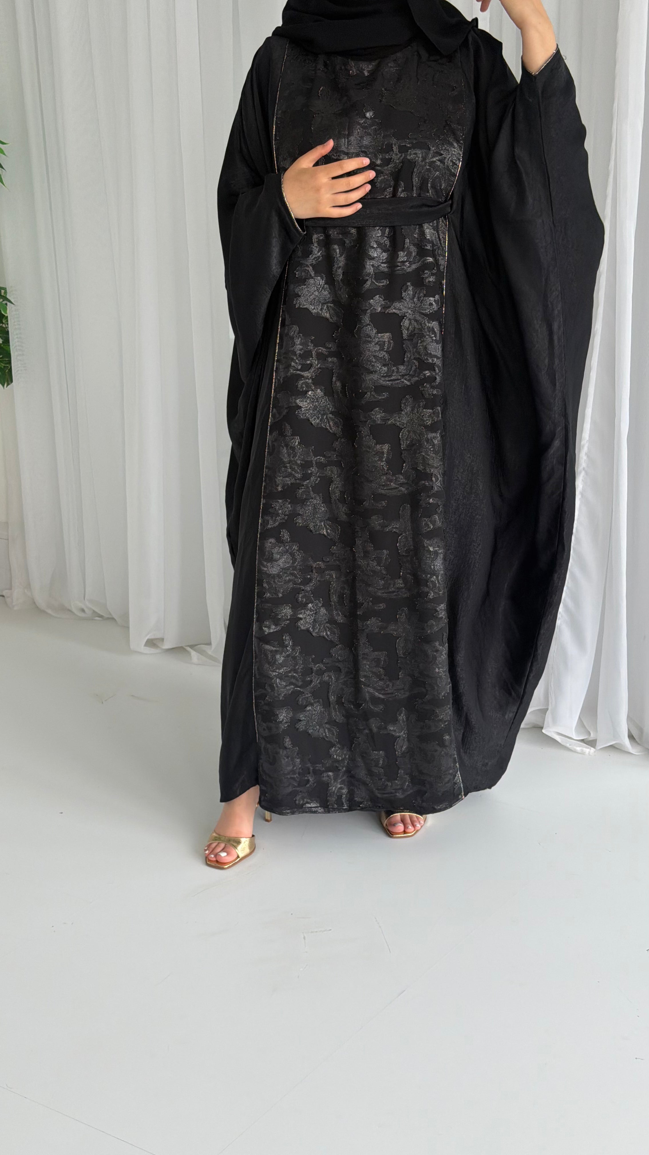 Black Kaftan with Belt