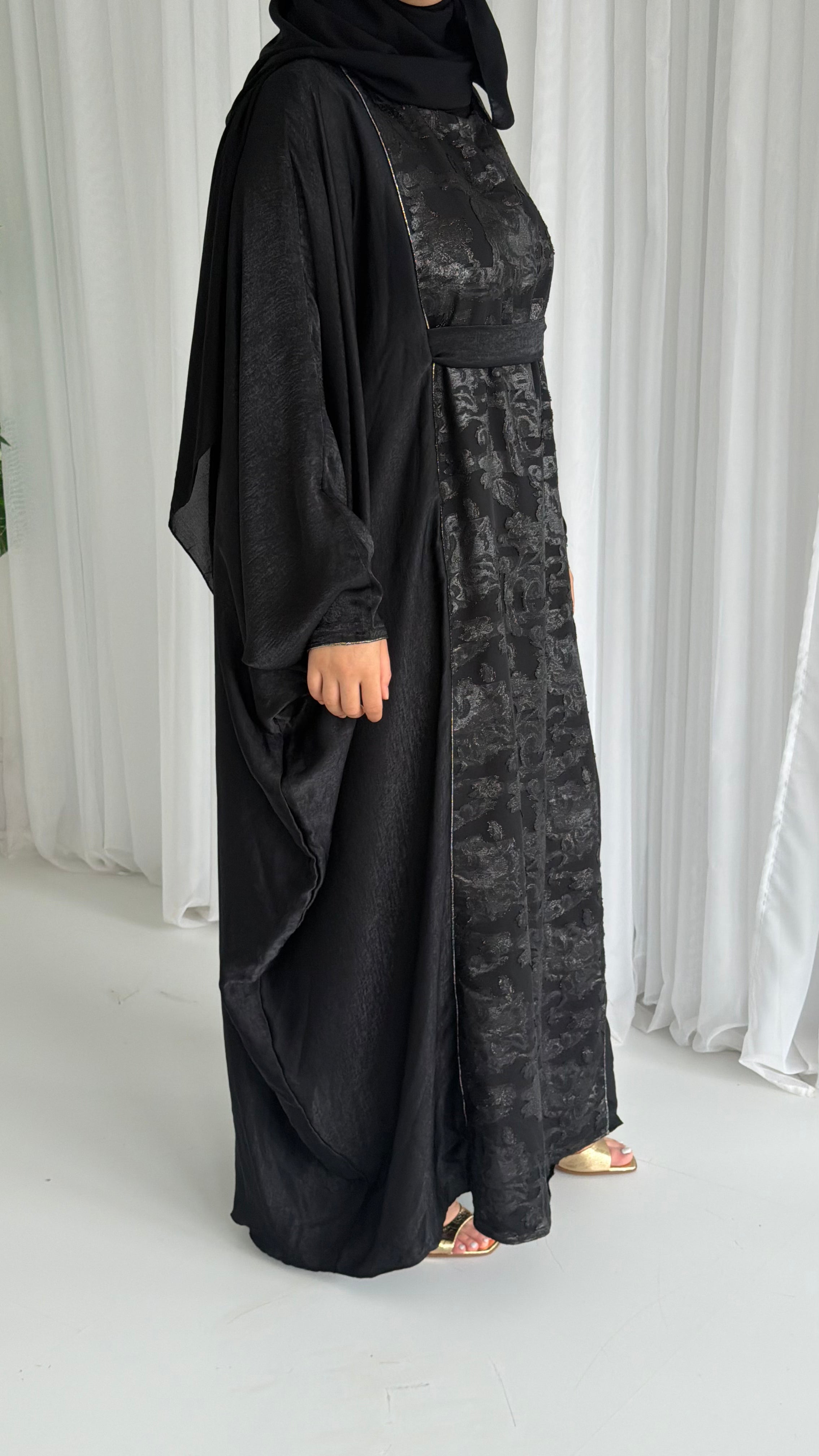 Black Kaftan with Belt