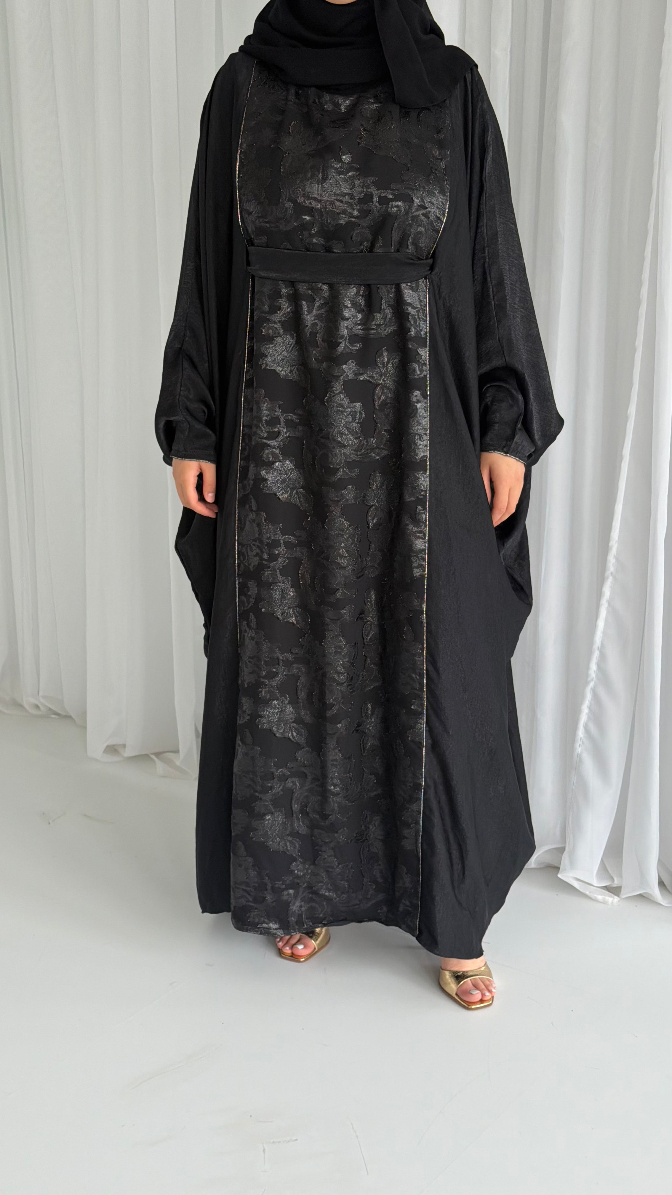 Black Kaftan with Belt