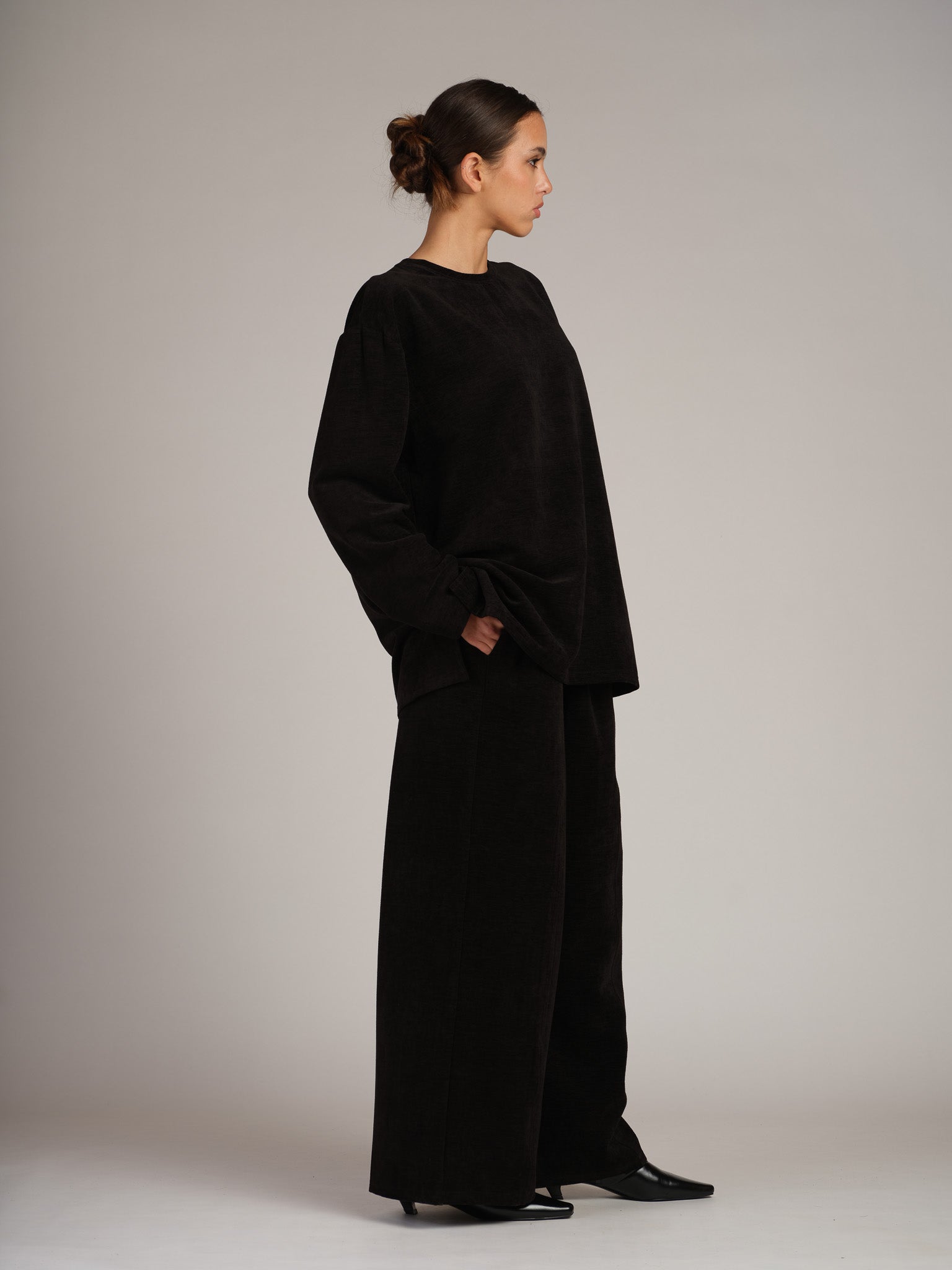 BLACK CHENILLE CO-ORD