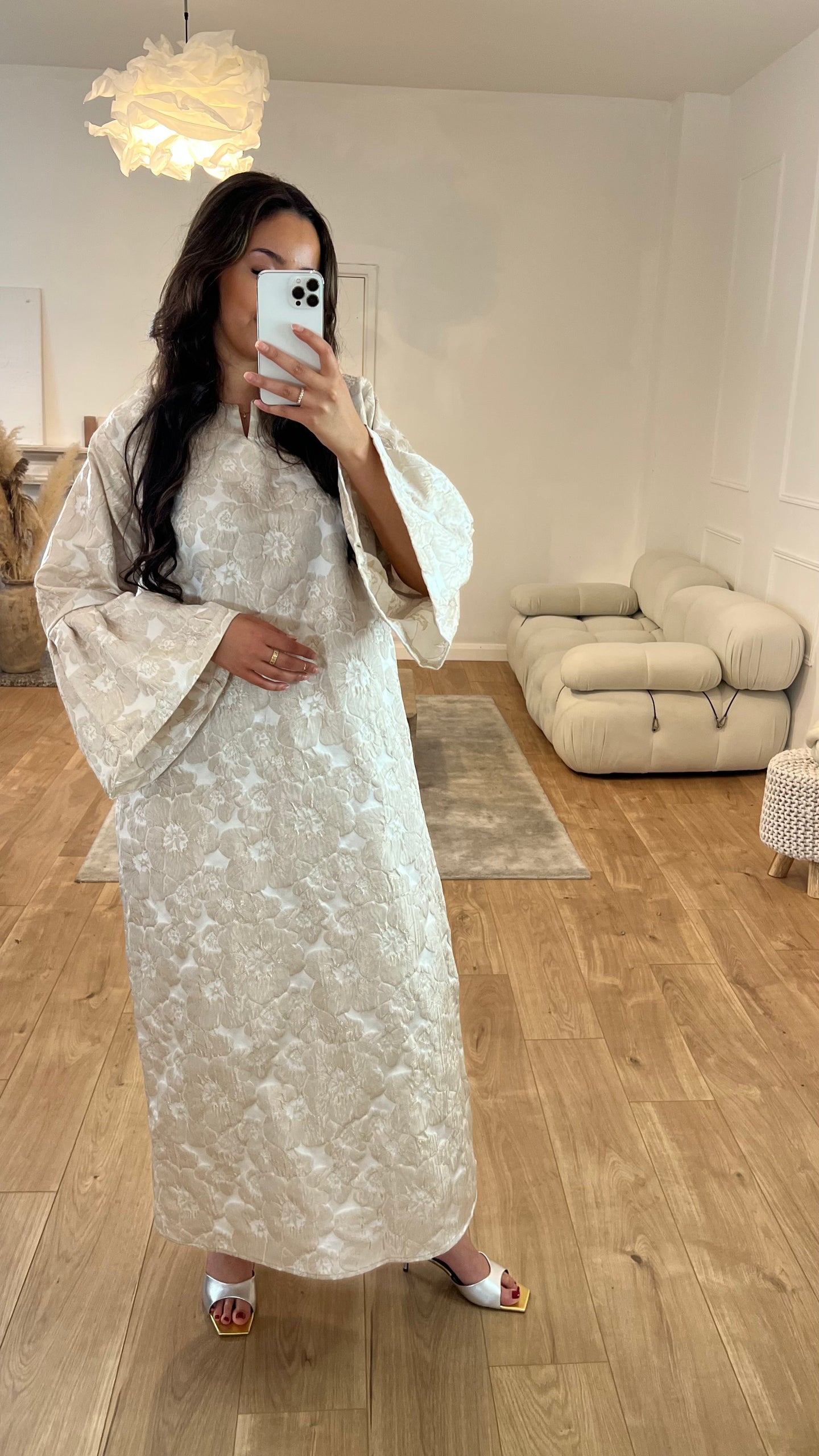 Cream Gold Kaftan