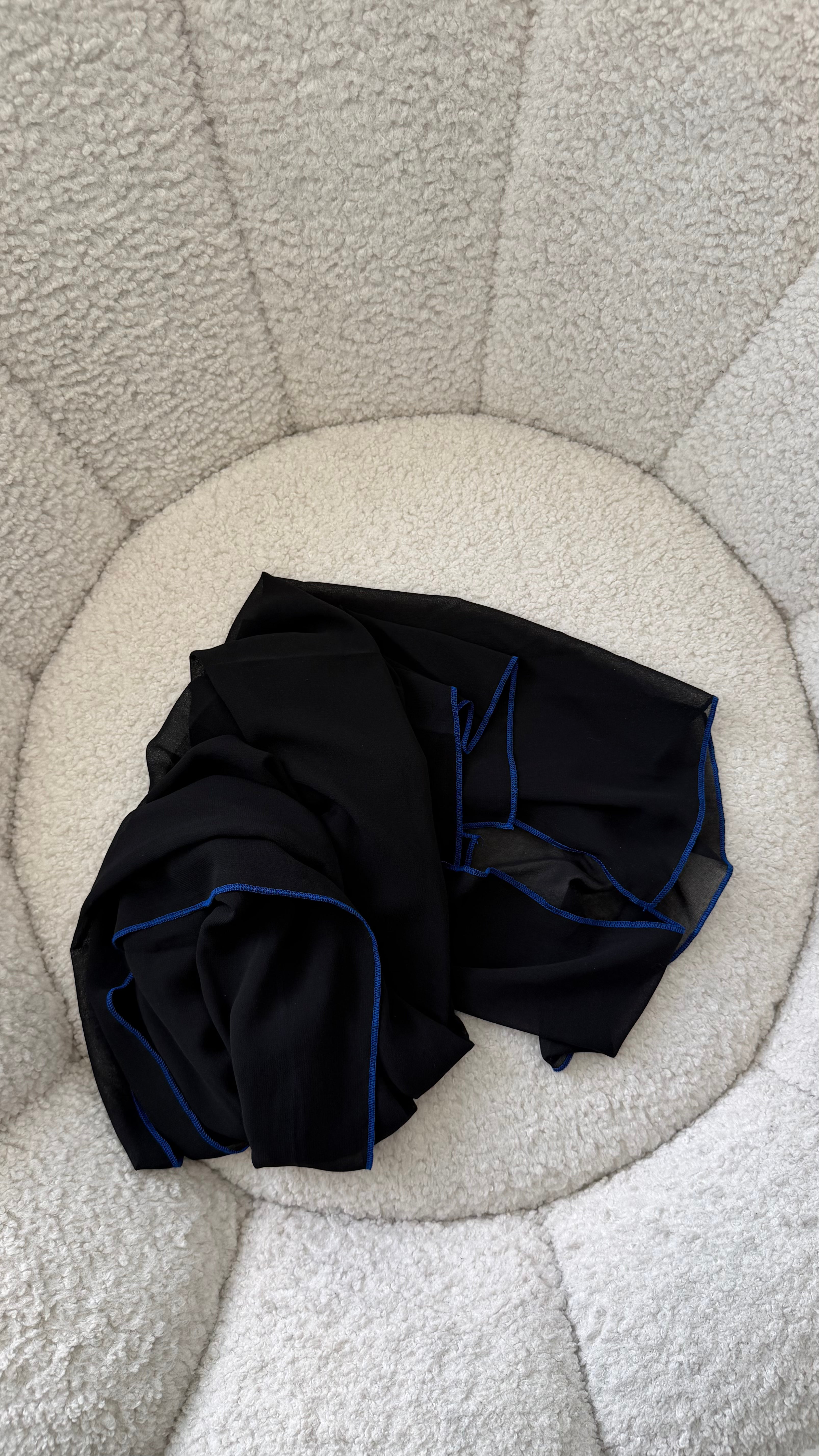 Navy Shimmer Wrap Abaya