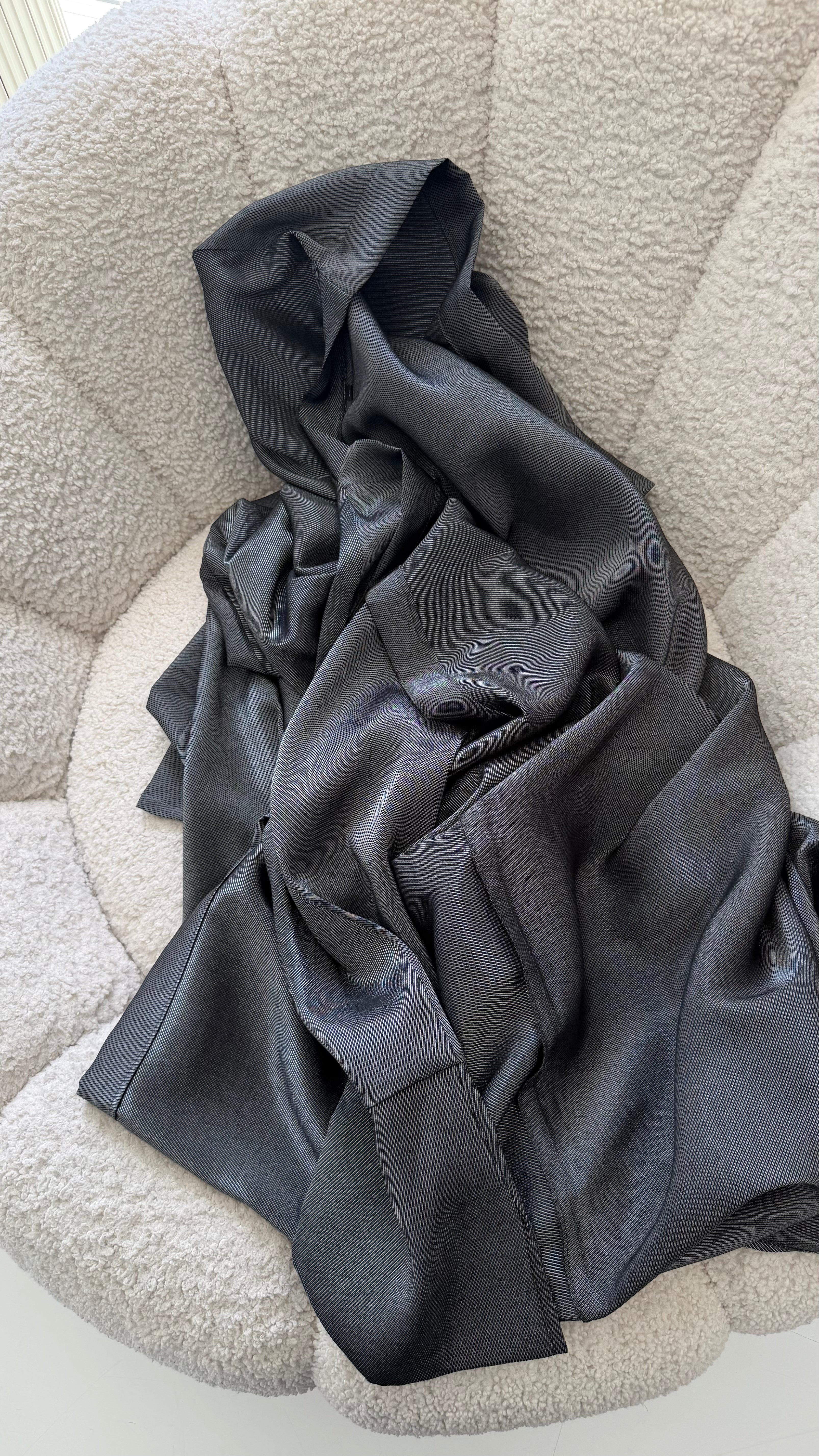 Grey Shimmer Bisht