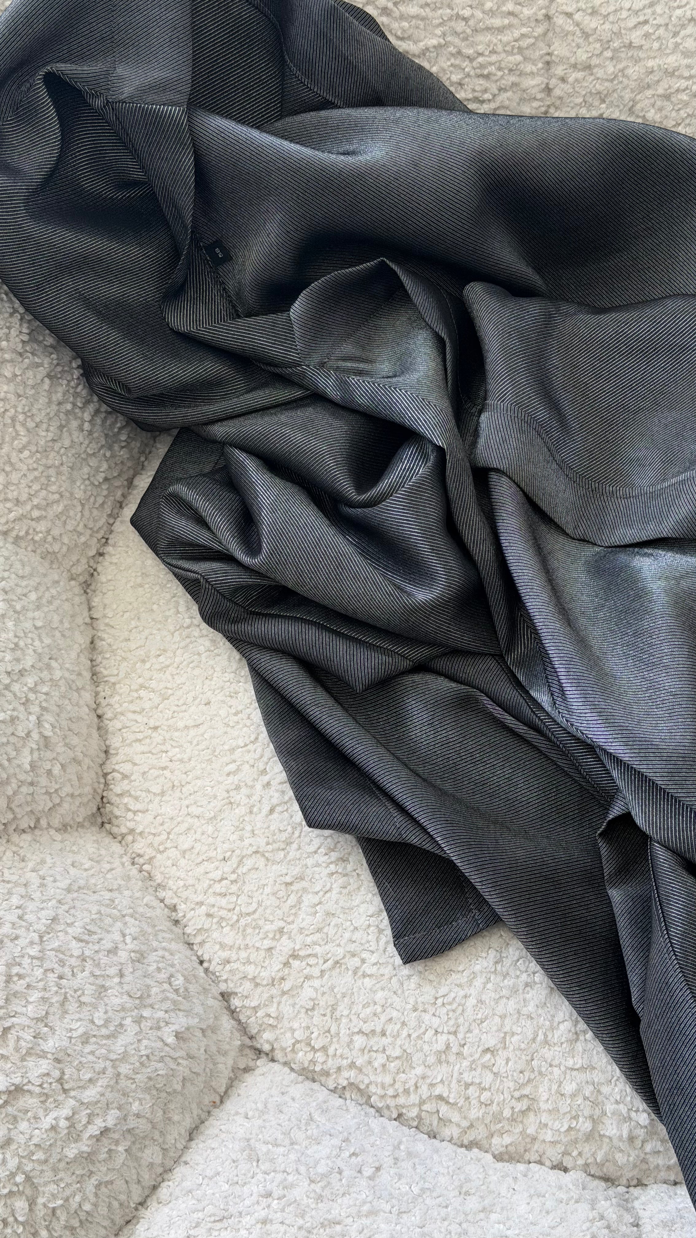 Grey Shimmer Bisht