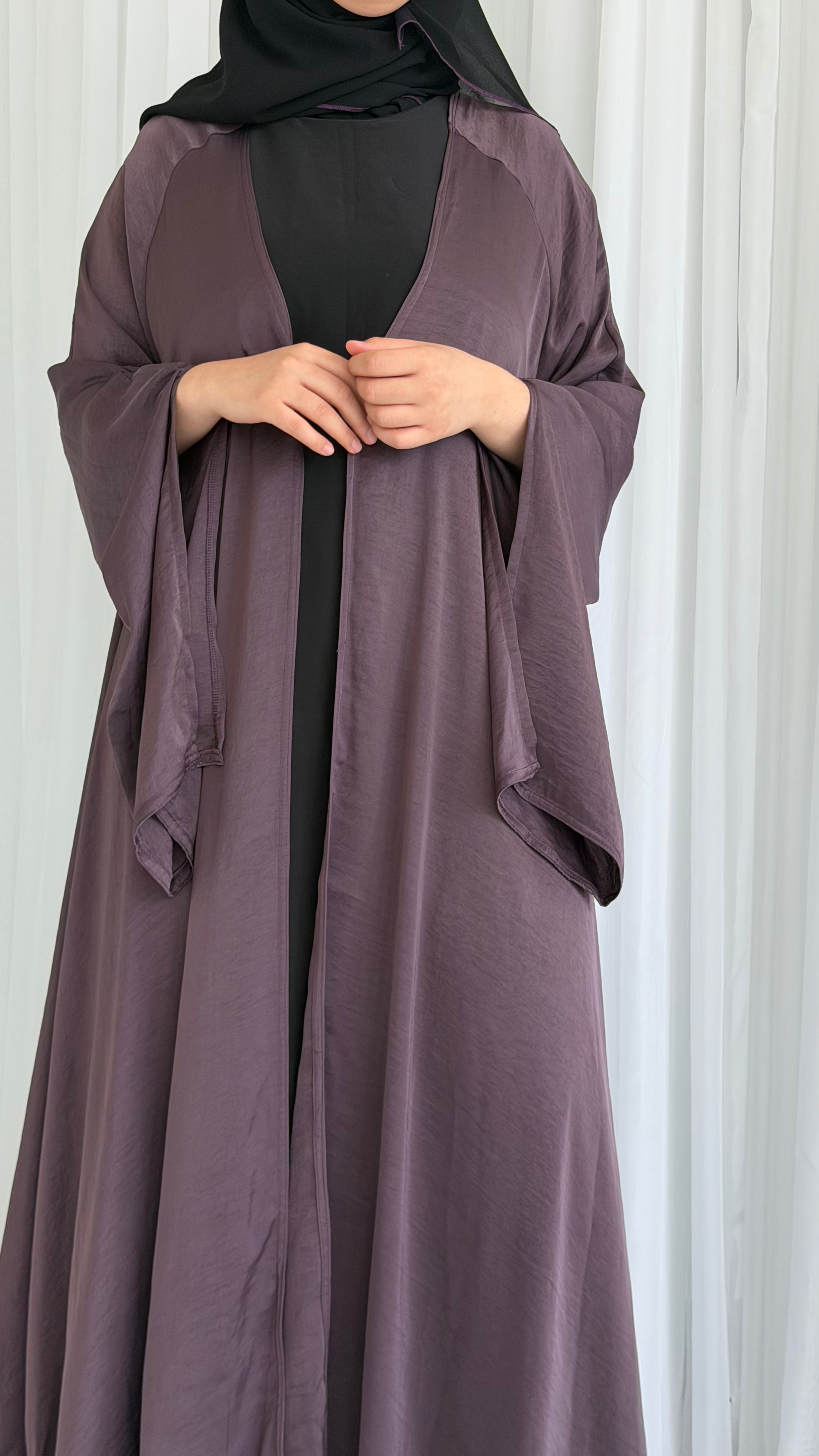 Plum Waterfall Abaya