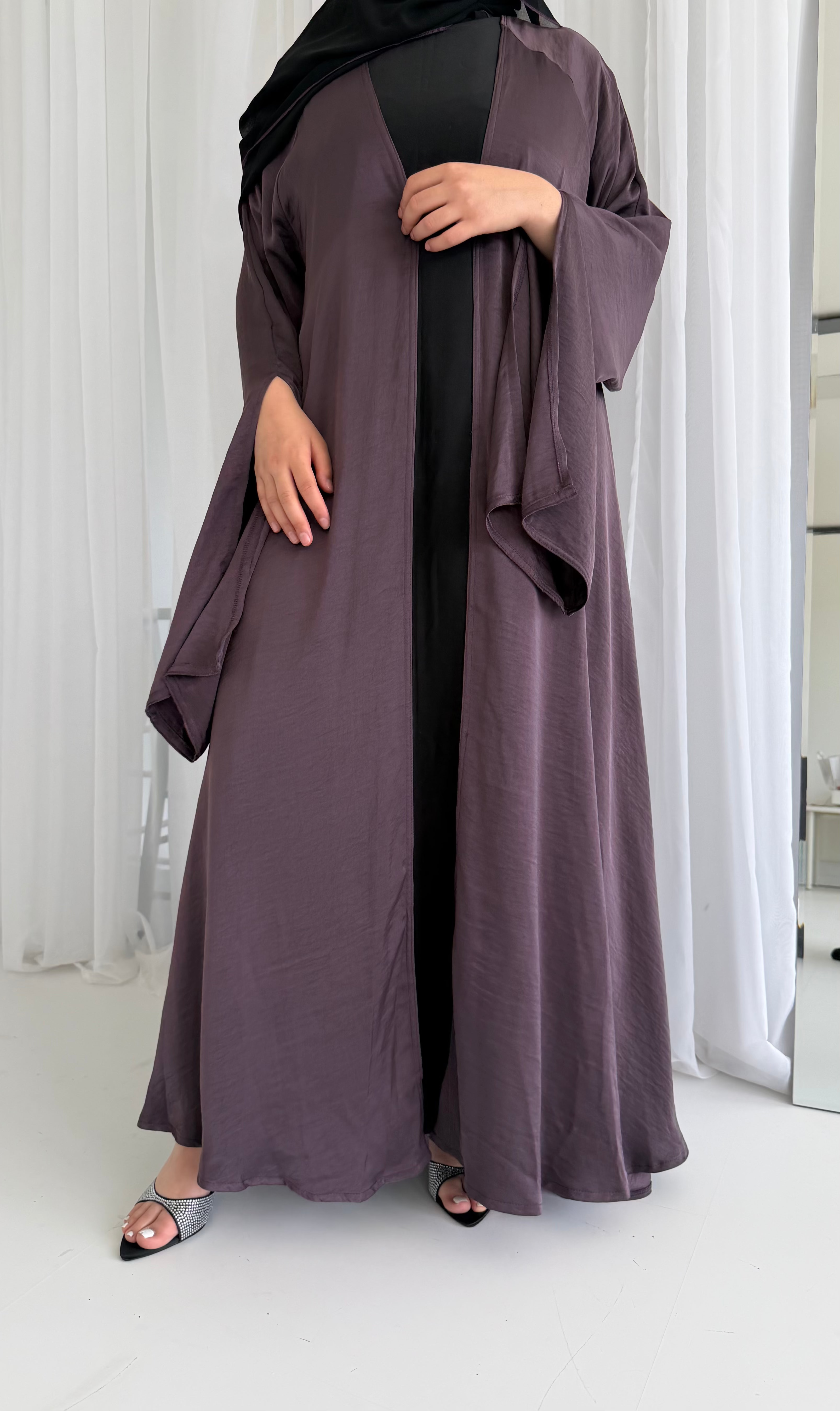 Plum Waterfall Abaya