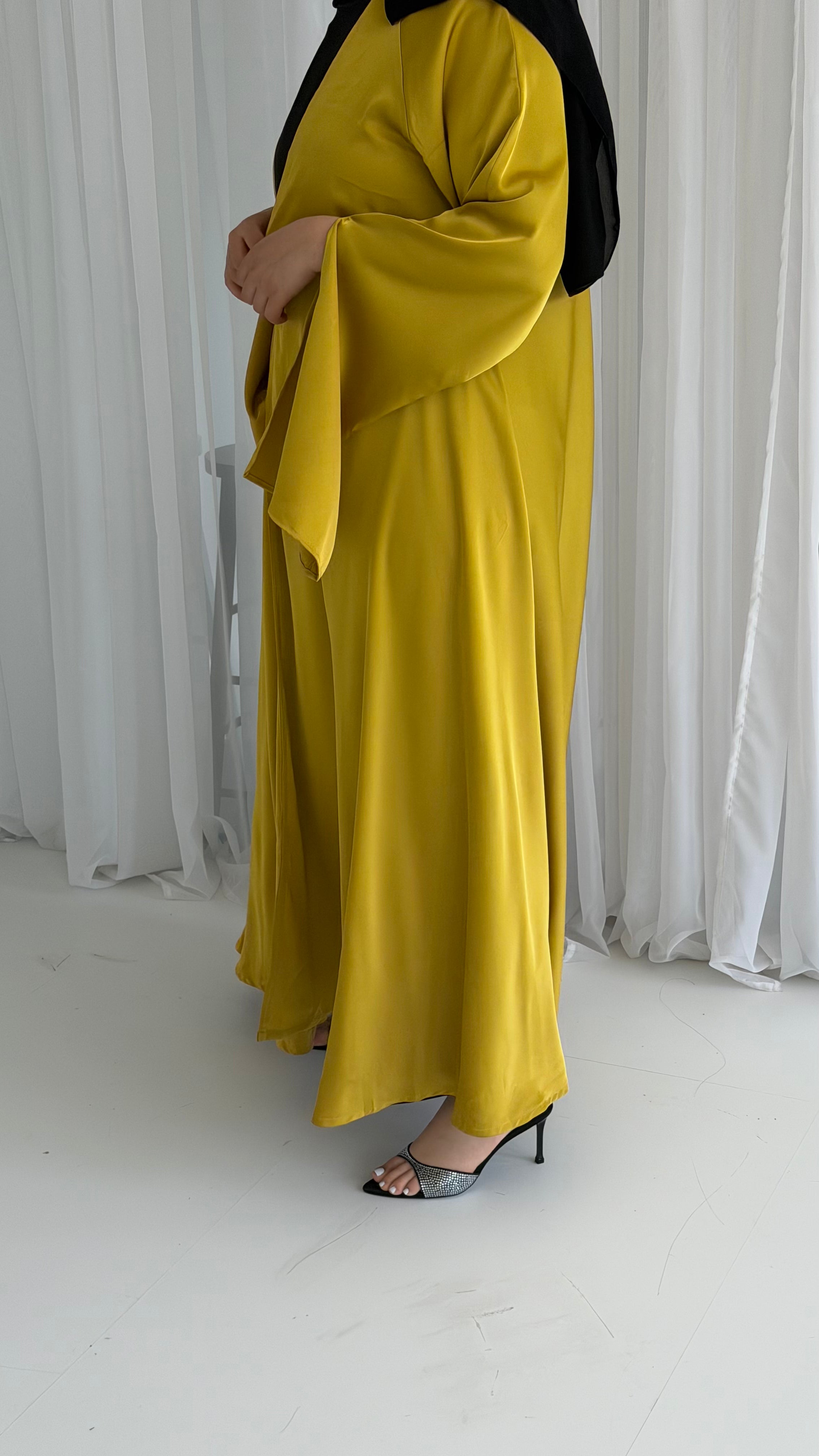 Mustard Waterfall Abaya