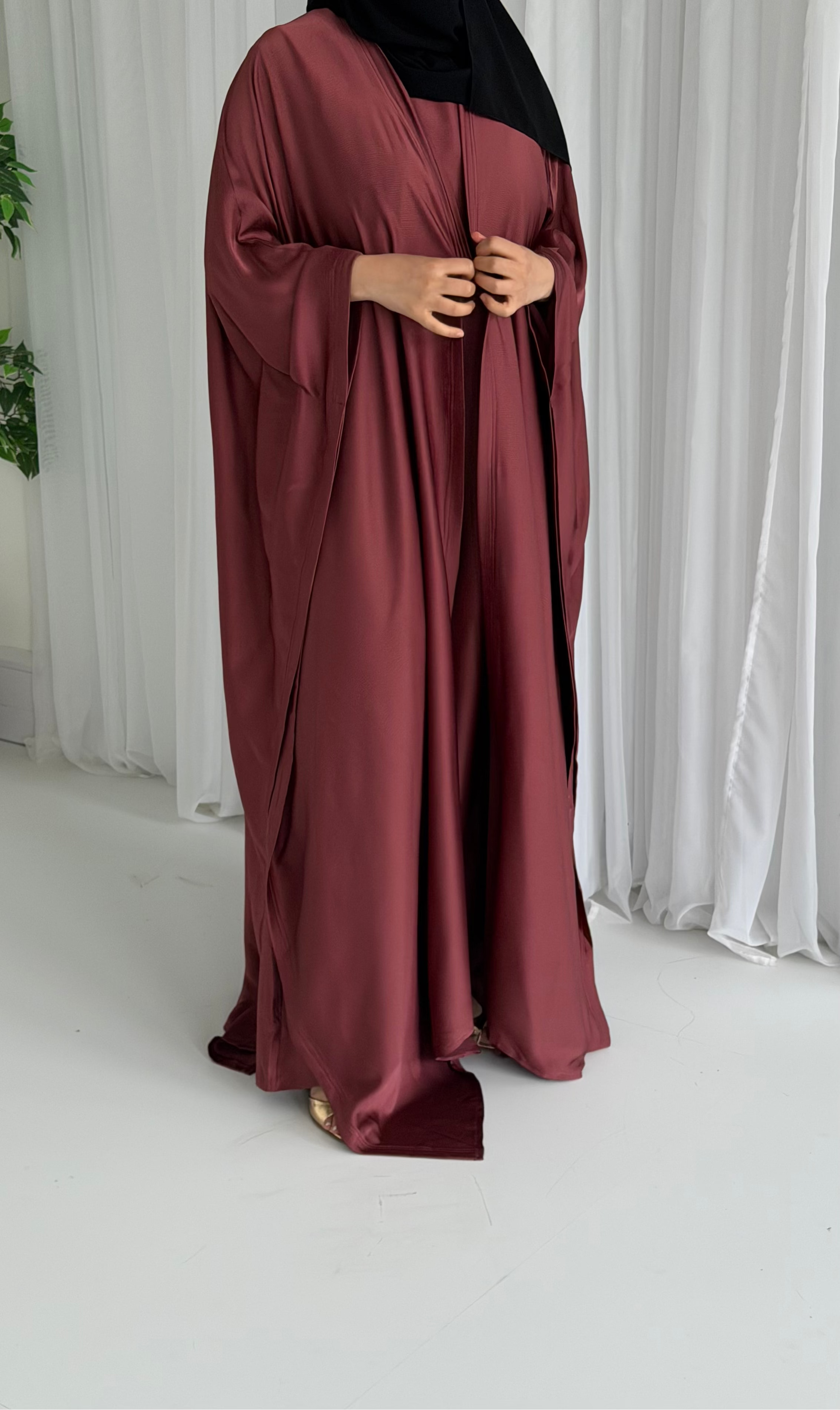 Copper Wrap Abaya