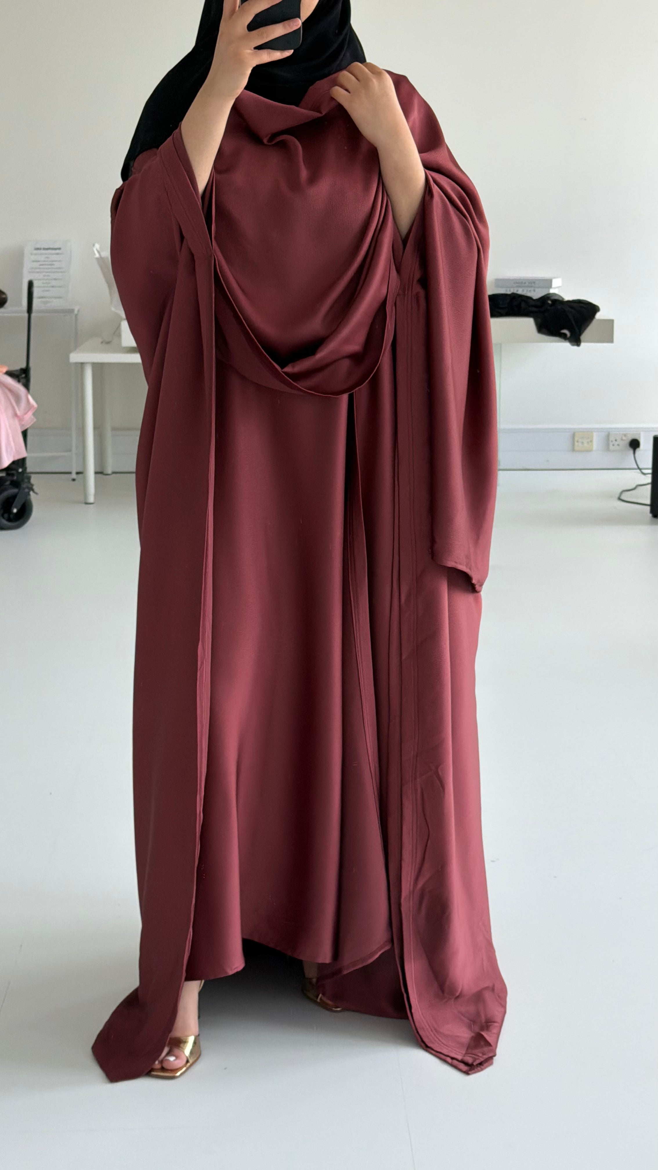 Copper Wrap Abaya