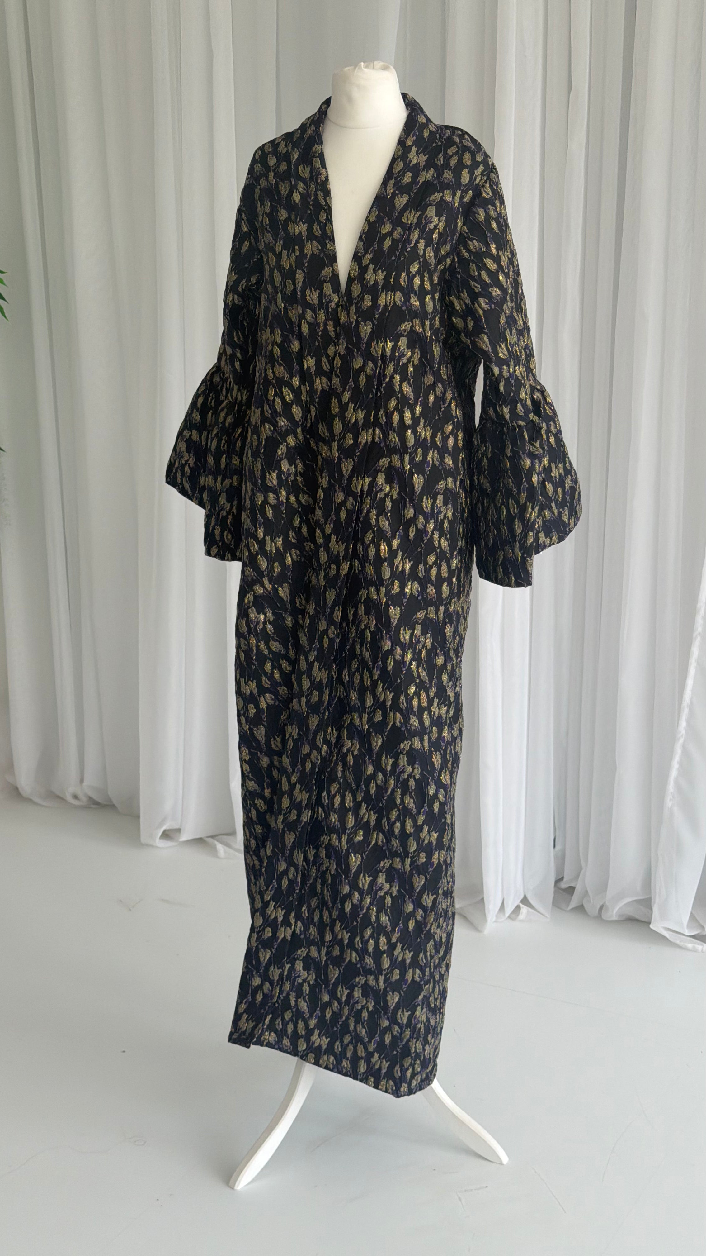 Black Floral Abaya