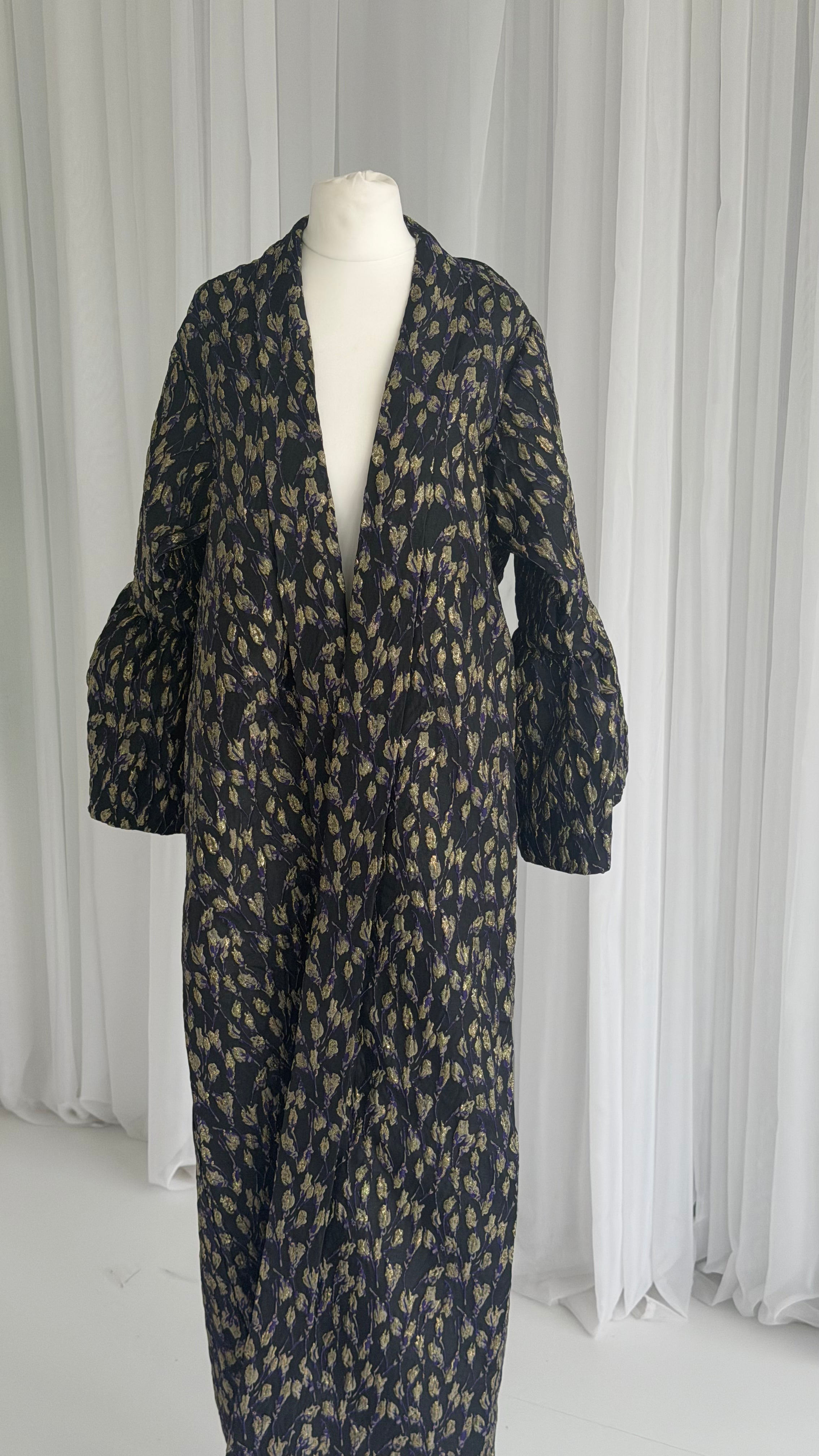 Black Floral Abaya