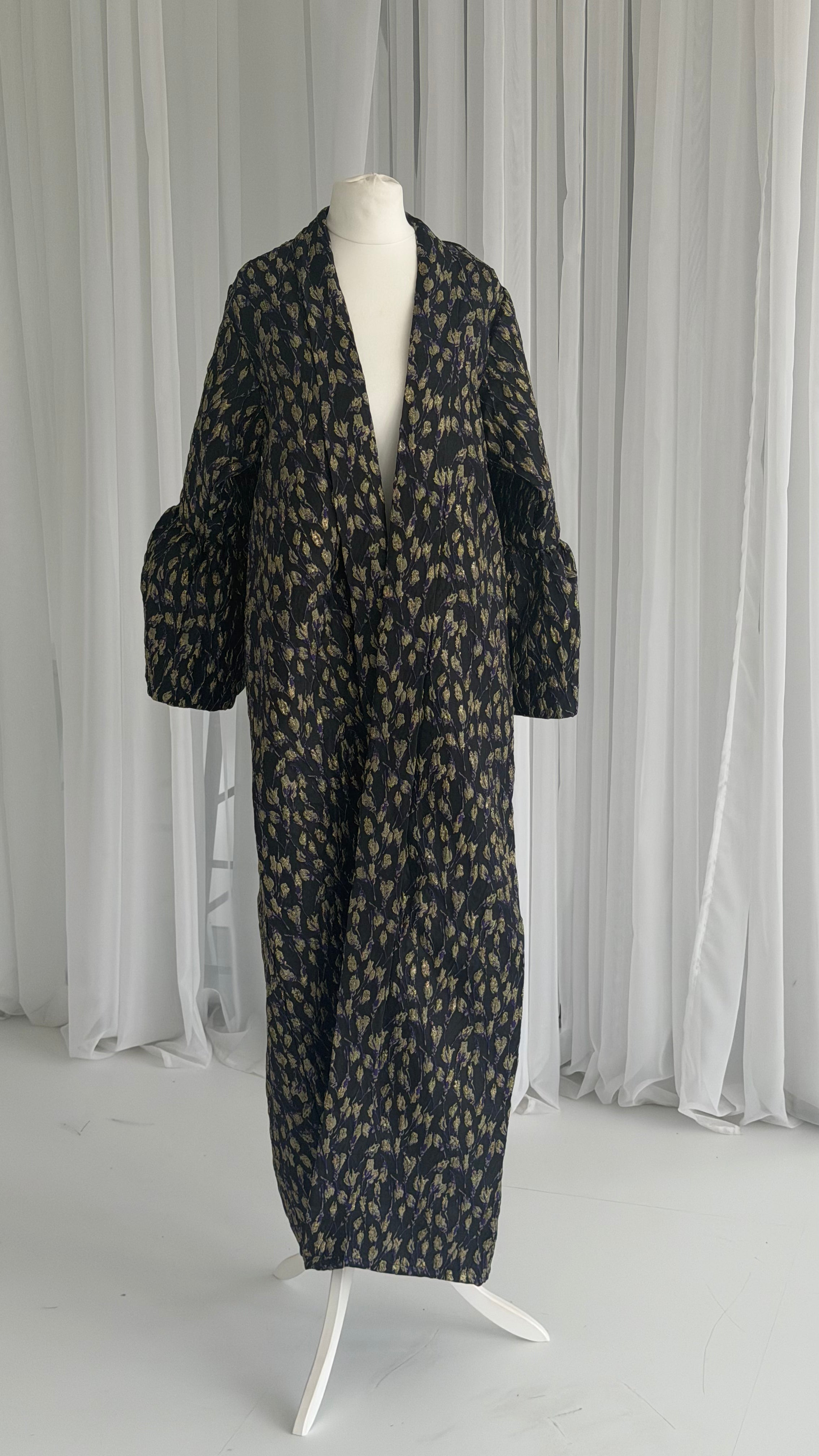 Black Floral Abaya