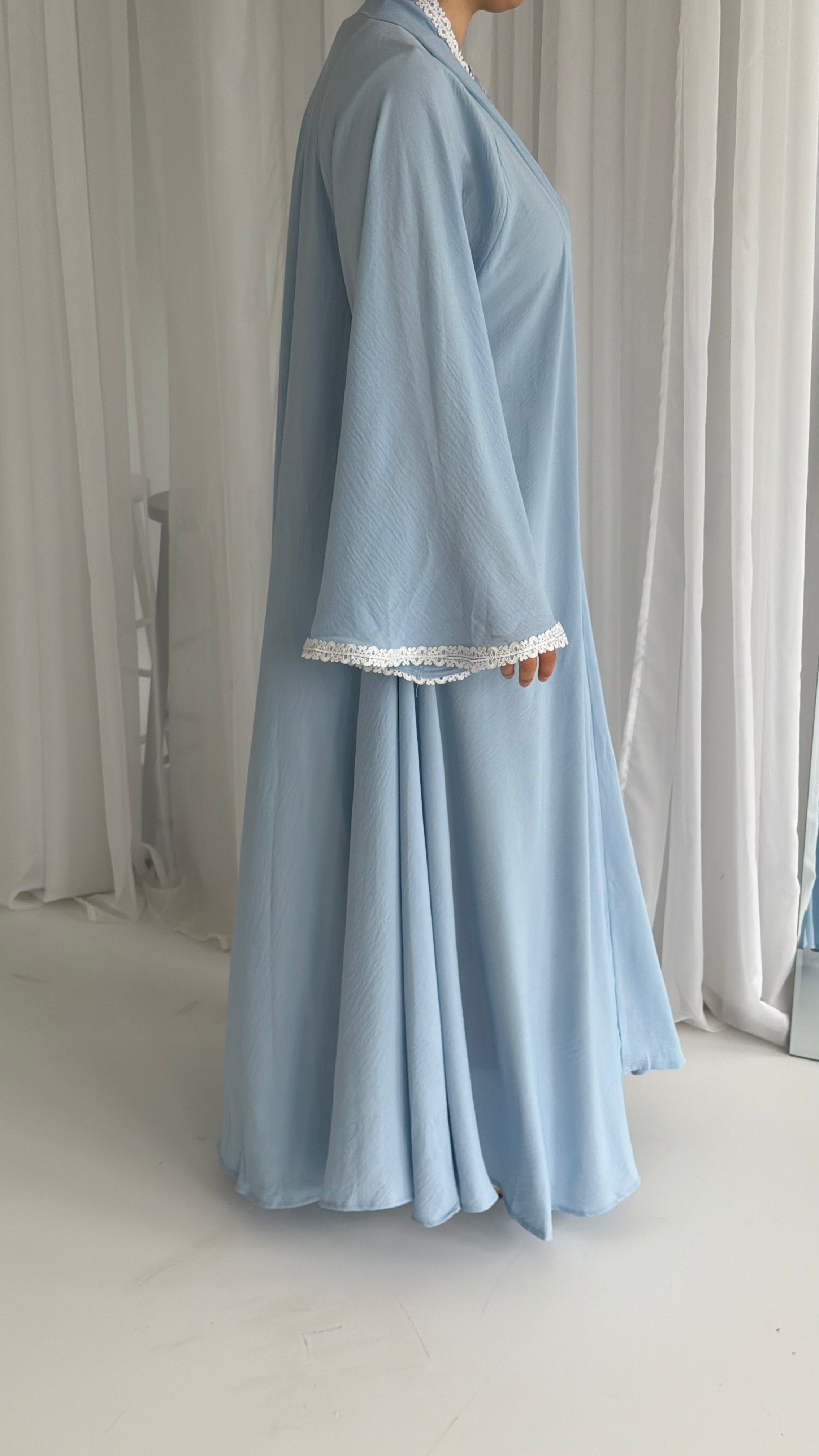 Sky Blue White Trim